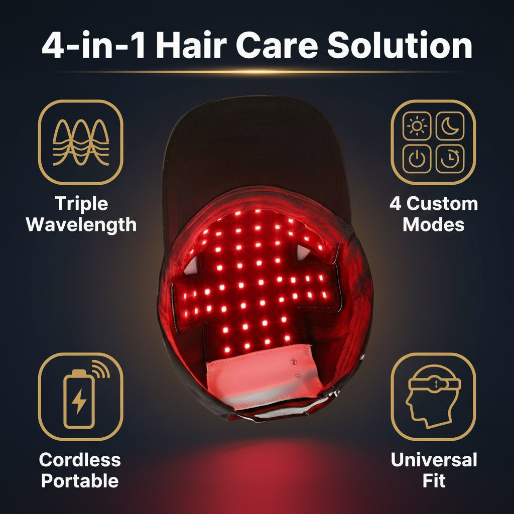 Male hair regrowth results with ApexCapilare LED red light therapy